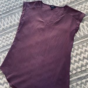 Express top v neck mauve silky XS